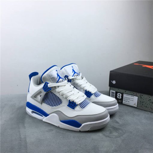 Jordan 4 Retro White Military Blue