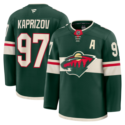 NKirill Kaprizov Minnesota Wild Fanatics Premium Home Jersey