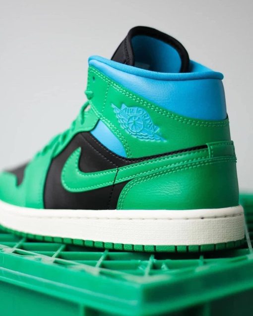 Air Jordan 1 Mid “Black Lucky Green Aquatone”