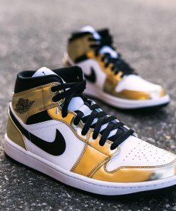 Air Jordan 1 Mid SE “White Metallic Gold”