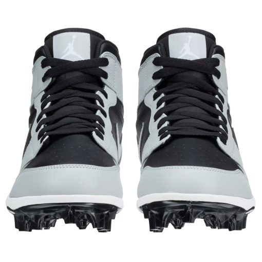 Jordan 1 Alpha Menace Mid Football Cleats Black Grey