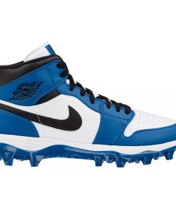 Jordan 1 Alpha Menace Mid Football Cleats Black Royal