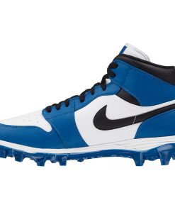 Jordan 1 Alpha Menace Mid Football Cleats Black Royal