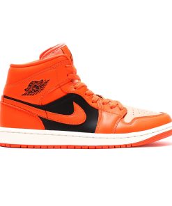 Air Jordan 1 Mid Se Crimson Bliss/Rush Orange Black Sail