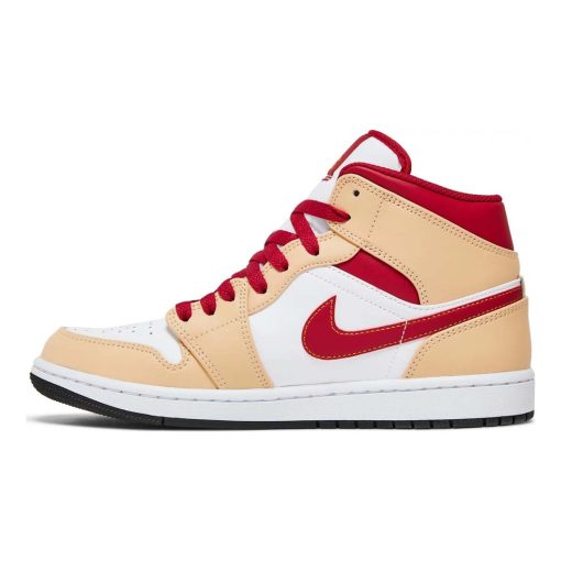 Air Jordan 1 Mid ‘Light Curry Cardinal Red’