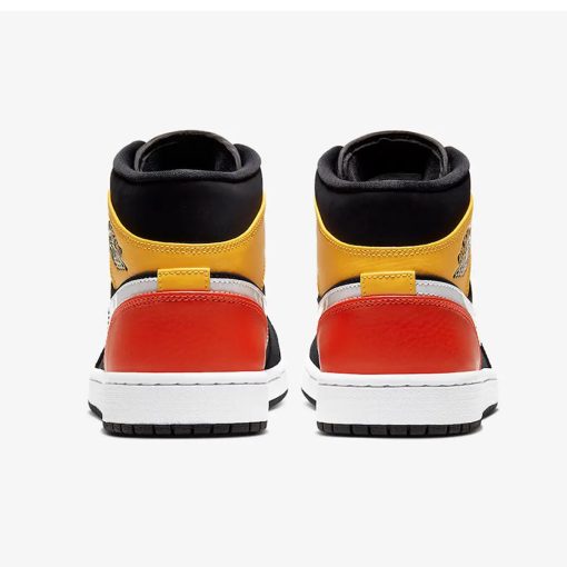 Air Jordan 1 Mid Black Amarillo Orange