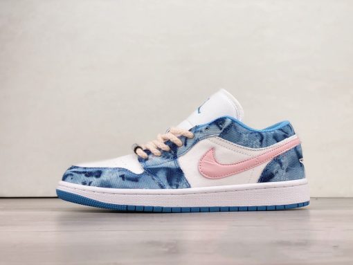 Air Jordan 1 Low Washed Denim/White-Pink