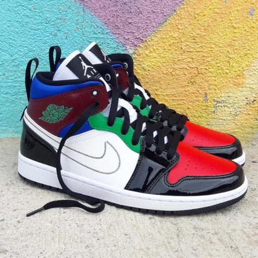 Jordan 1 Mid SE Black White Multi-Color