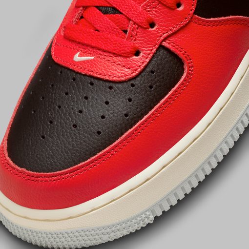 Air Force 1 Mid Split Black University Red