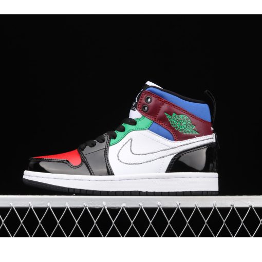 Jordan 1 Mid SE Black White Multi-Color