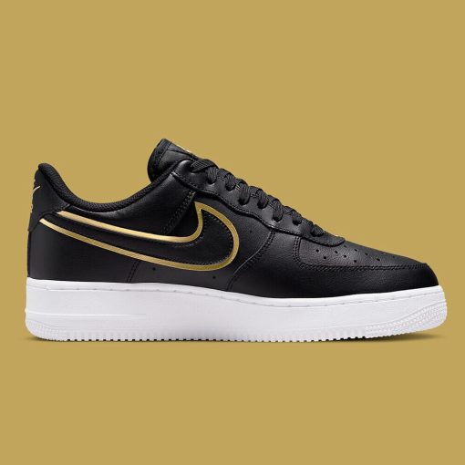 Nike Air Force 1 Low ’07 Black Metalic Gold