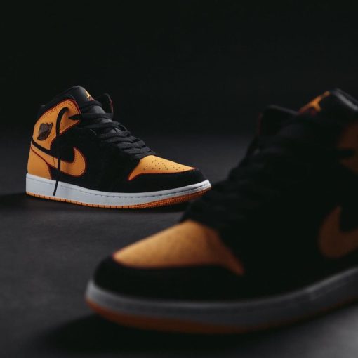 Jordan 1 Mid SE Black Vivid Orange