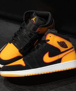 Jordan 1 Mid SE Black Vivid Orange