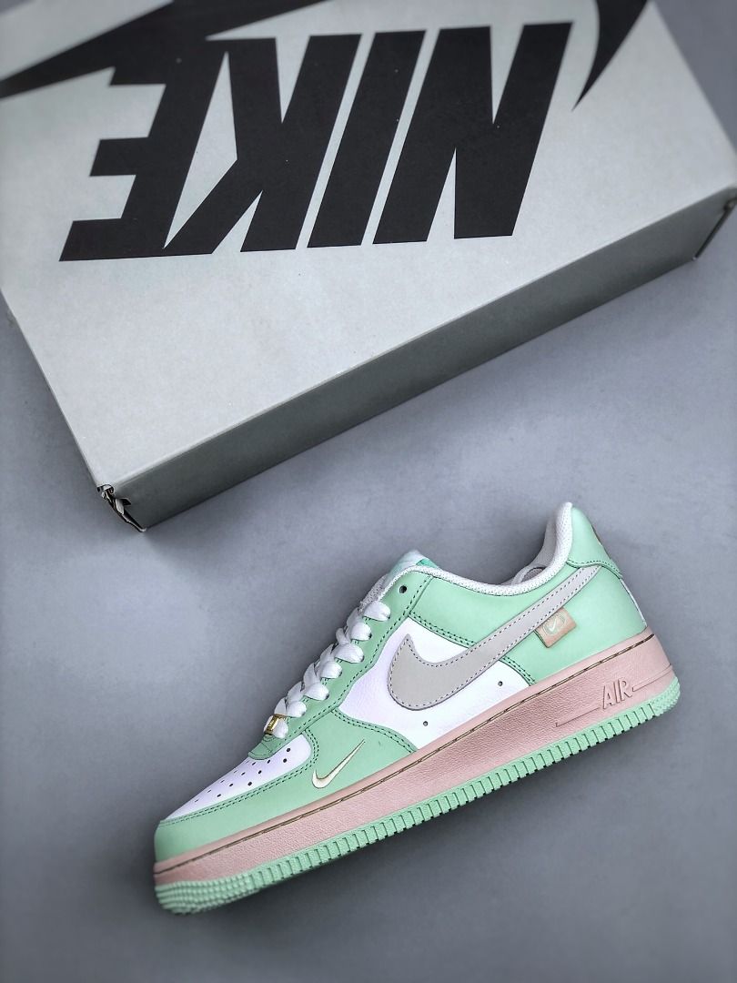 Air Force 1 07 Apple Green White Pink Metallic Gold Air Force 1 07 Apple Green White Pink Metallic Gold