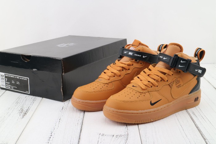 Nike Air Force 1 AF1 07 Mid LV8 Wheat Black White Nike Air Force 1 AF1 07 Mid LV8 Wheat Black White