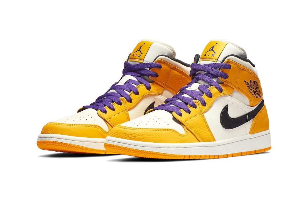 Air Jordan 1 Mid Lakers Colorway Air Jordan 1 Mid Lakers Colorway