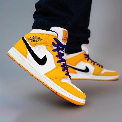 Air Jordan 1 Mid Lakers Colorway