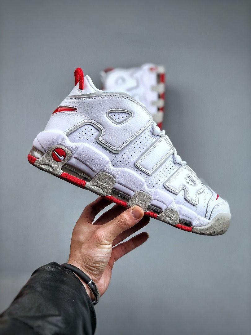 Nike Air More Uptempo 96 White Grey Red