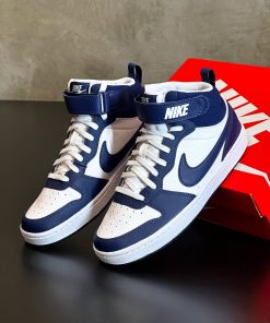 Nike Court Borough Mid 2 White Blue Void